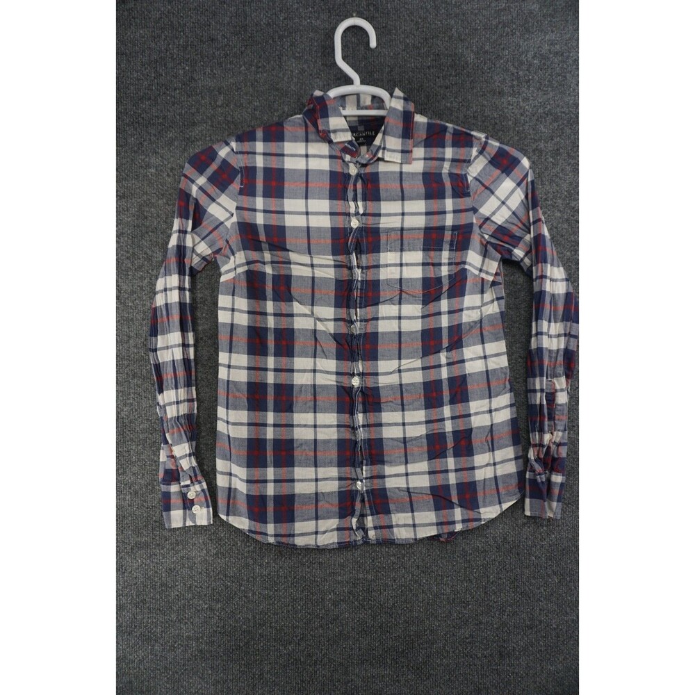 J Crew Mercantile Shirt Womens XS Button Up Long Sleeve